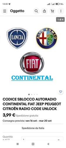 Codice sblocco autoradio - sblocco,