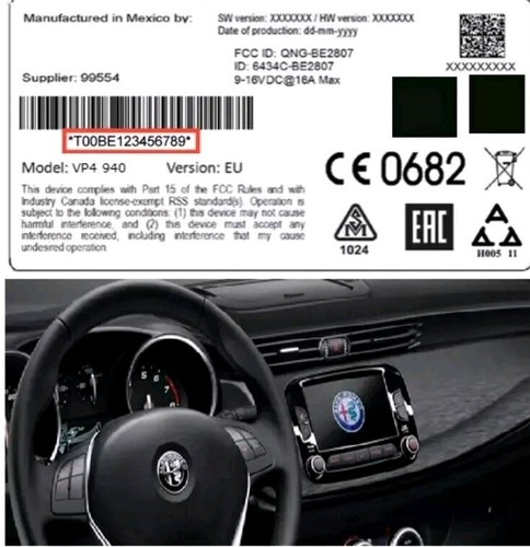 Codice autoradio harman mopar - codice,