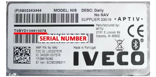 Codice sblocco autoradio iveco - sblocco,