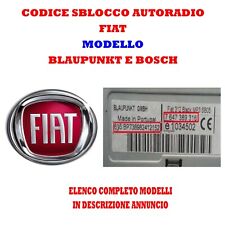 CODICE SBLOCCO AUTORADIO