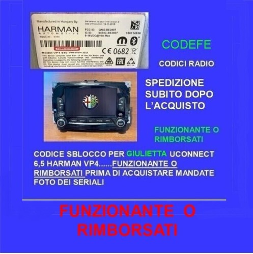 Codice sblocco radio autoradio - codice,