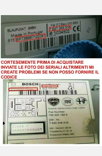 Codice sblocco autoradio - sblocco,